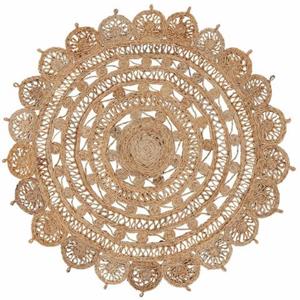 Carpetfine Vloerkleed Cate jute-vloerkleed natuurmateriaal 100% gevlochten jute, aan beide kanten te gebruiken, duurzaam