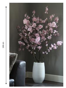Decoratietakken Roze bloesemboom Suze met pot naar keuze | Large | 150cm