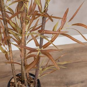 Decoratietakken Kunstplant Eucalyptus | Rood/Groen | 160cm(excl.pot)