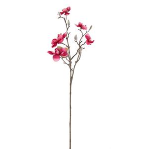 Decoratietakken Magnolia en knoppen Fuchsia. 65 cm. kleine bloemen