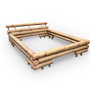 Eviro Bamboe Tweepersoonsbed ombouw Hennie - Naturel bamboe 160x200 cm - 