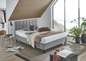 ATLANTIC home collection Boxbett "Nikola", Massivholzfüßen, mit / ohne Matratze, in H2 und H3 erhältlich