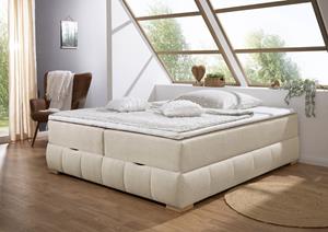 Guido Maria Kretschmer Home&Living Boxbett "Wehma", ohne Kopfteil, inklusive Topper und Bettkasten