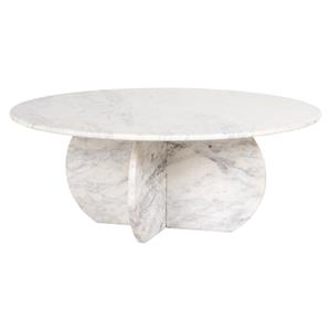 Richmond Interiors Richmond Ronde Salontafel Holmes Marmer, 90cm - Wit