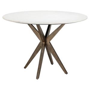 Richmond Interiors Richmond Ronde Eettafel Maisy Marmer, 114cm - Wit