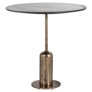 Richmond Interiors Richmond Ronde Eettafel Logan Marmer, 75cm - Zwart