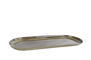 Dienblad Olaf Antiek Groen Ovaal Metaal 28x11x1,5cm