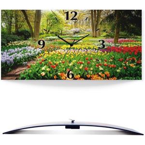Artland Wandklok Tulpen tuin voorjaar 3d-look geschulpt, met kwarts- of radiografisch uurwerk, verschillende maten