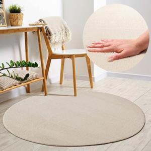 Teppich Loft 37, merinos, rund, Höhe: 19 mm, Kunstfellteppich besonders weich und kuschelig, Fell Haptik