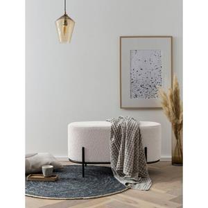 SalesFever Polsterhocker, mit Design-Gestell aus schwarzem Metall