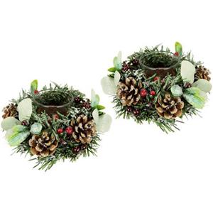 I.GE.A. Waxinelichthouder Weihnachtsdeko, Kerzenhalter (set, 2 stuks)