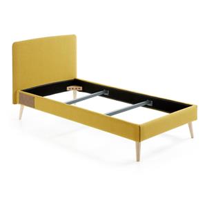 Kave Home Bed Dyla 90 x 190cm - Mosterdgeel