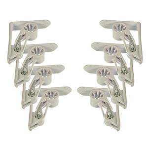 Cosy & Trendy Tafelkleed klemmen - 8x stuks - wit - kunststof - 4,5 x 6 cm -