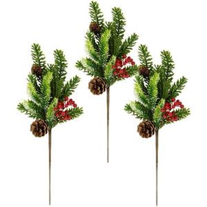 I.GE.A. Winterse kunstplant Kunstzweig, Weihnachtsdeko (set)