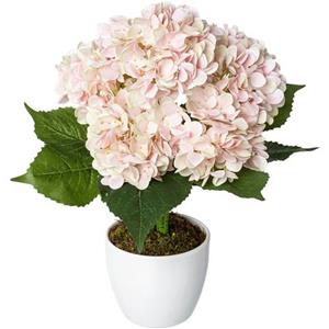 Creativ green Kunstplant Hortensia in een keramische pot (1 stuk)