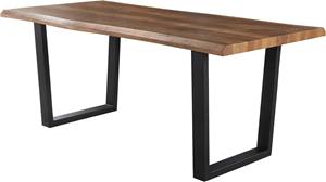 Jockenhöfer Gruppe Eettafel Margot 180 x 90 cm gebogen boomstam look en zwart onderstel