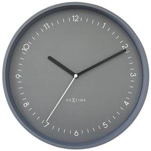 NeXtime Wandklok 30cm-Stil-Grijs-Aluminium- Berlin