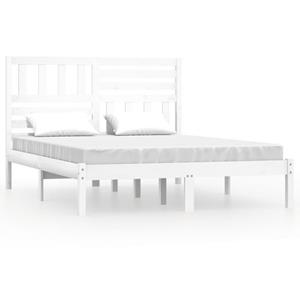 VidaXL Bedframe massief grenenhout wit 120x190 cm Small Double