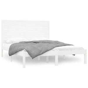 VidaXL Bedframe massief hout wit 160x200 cm