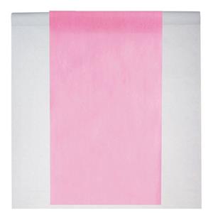 Santex Feest tafelkleed met tafelloper - op rol - wit/lichtroze - 10 meter -