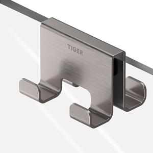 Caddy Handdoekhaak voor douchecabine 68 mm dubbel RVS geborsteld 800295