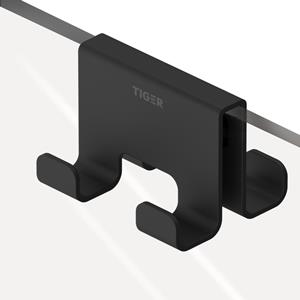 Caddy Handdoekhaak voor douchecabine 68 mm dubbel Zwart 800294