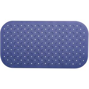 MSV Douche/bad Anti-slip Mat Badkamer - Rubber - Blauw - 36 X 76 Cm