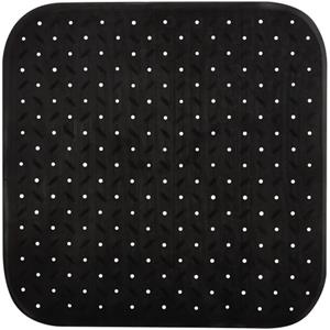 MSV Douche/bad Anti-slip Mat Badkamer - Rubber - Zwart - 54 X 54 Cm