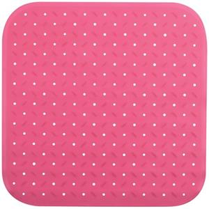 MSV Douche/bad Anti-slip Mat Badkamer - Rubber - Fuchsia Roze - 54 X 54 Cm