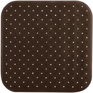 MSV Douche/bad Anti-slip Mat Badkamer - Rubber - Bruin - 54 X 54 Cm