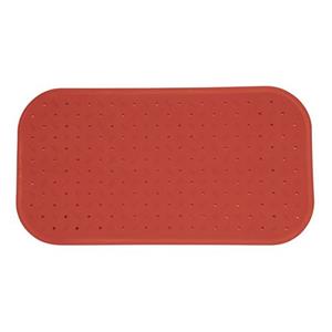 MSV Douche/bad Anti-slip Mat Badkamer - Rubber - Terracotta - 36 X 76 Cm