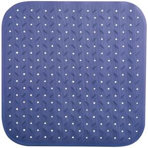 MSV Douche/bad Anti-slip Mat Badkamer - Rubber - Blauw - 54 X 54 Cm