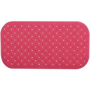 MSV Douche/bad Anti-slip Mat Badkamer - Rubber - Fuchsia - 36 X 76 Cm