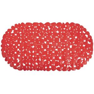 MSV Douche/bad Anti-slip Mat Badkamer - Pvc - Rood - 39 X 99 Cm