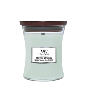 WoodWick Candle Sagewood & Seagrass Medium