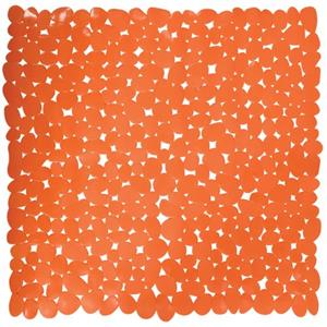 MSV Douche/bad Anti-slip Mat Badkamer - Pvc - Oranje - 54 X 54 Cm