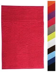 Badematte CHENILLE MSV, Höhe 12 mm, Badteppich, 100% Polyester Microfaser, Anti-Rutsch Beschichtung, mit praktischer Schlaufe zum Aufhängen, Waschbar 30°, Flauschig weich und warm, in 3 