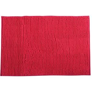 MSV Badkamerkleed/badmat Voor Op De Vloer - Fuchsia Roze - 40 X 60 Cm