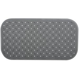 MSV Douche/bad Anti-slip Mat Badkamer - Rubber - Grijs - 36 X 65 Cm