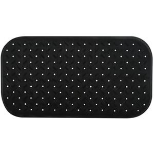 MSV Douche/bad Anti-slip Mat Badkamer - Rubber - Zwart - 36 X 65 Cm