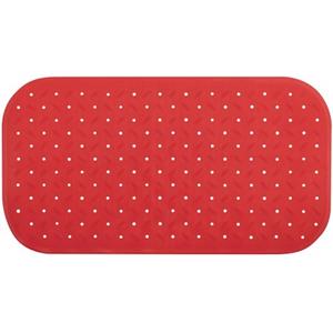 MSV Douche/bad Anti-slip Mat Badkamer - Rubber - Rood - 36 X 65 Cm