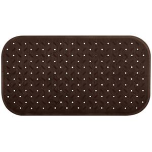 MSV Douche/bad Anti-slip Mat Badkamer - Rubber - Bruin - 36 X 76 Cm