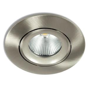 RTM Lighting Ip44 Led Inbouwspot | Barbera - Rond - Nikkel - Warm Wit - Vervangt 50w Halogeen