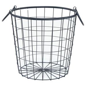 Mega Collections Draadmand - Zwart - Metaal - D41 X H39 Cm