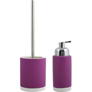 MSV Badkamer Accessoires Set - Paars - Wc-borstel/zeeppompje