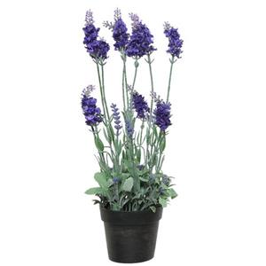 Everlands Lavendel Kunstplant In Pot - Paars - D18 X H38 Cm