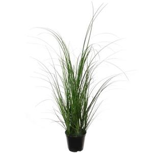 Louis maes Quality Kunstplant - Siergras Bush - Donkergroen - H65 Cm