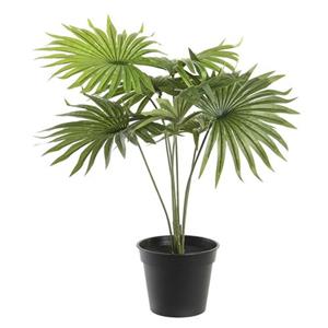 Items Kunstplant Tropische Palm In Bloempot - Groen - 40 X 46 Cm