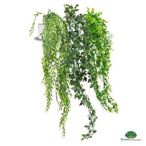 GreenDream 3 Verschillende Hangplanten Kunstplanten In Pot - Decoratief - Cadeautip - Groen