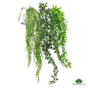 GreenDream 3 Verschillende Hangplanten Kunstplanten In Pot - Decoratief - Cadeautip - Groen